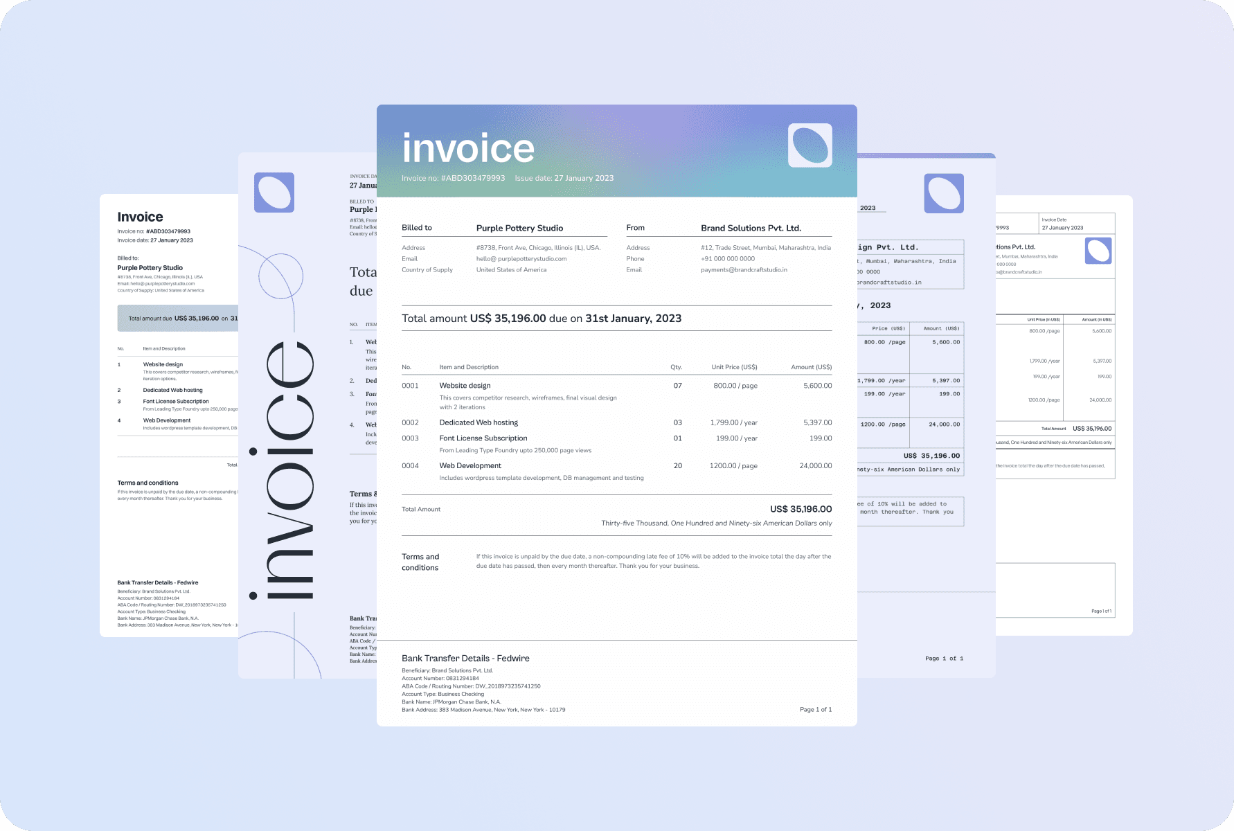 Professional-looking invoices made effortless and free